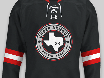 UA Austin Hockey Crest Logo armour austin crest hockey jersey logo sports sports branding texas under