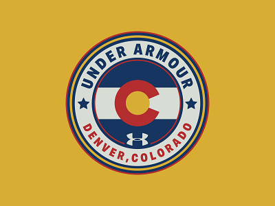 Under Armour Denver armour badge branding colorado denver fitness flag logo sports under