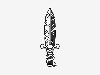 Kill 'em with Kindness dagger illustration ink kill kindness skull tattoo them with