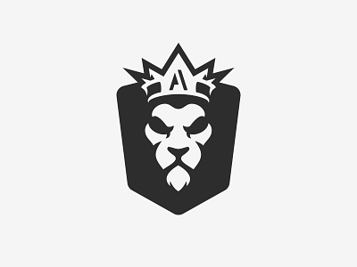 Lion Badge a athlete atomic badge crown gym illustration king lion logo shirt
