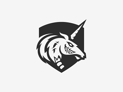 Unicorn Blood horse jersey logo mascot logo soccer sports unicorn zombie