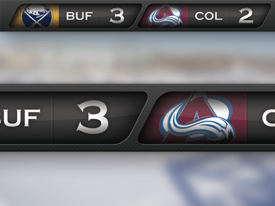 Score Board avalanche board buffalo hockey interface sabers score sports ui user ux