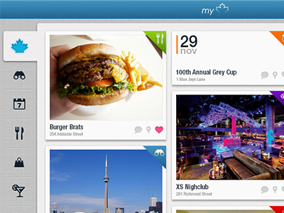 Toronto iPad App app design interface ipad project tab toronto ui ux