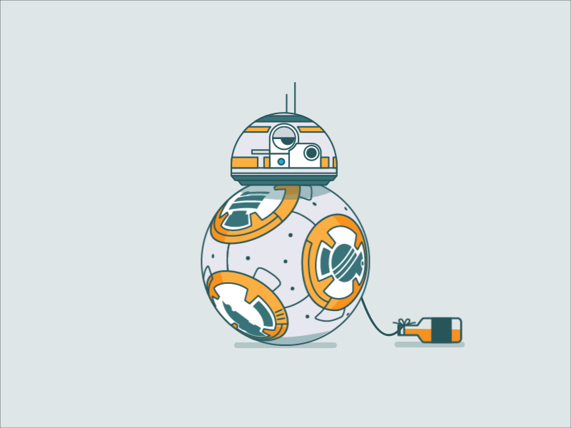The Force is strong with this one! after effects animation bb8 bb8droid booze drunk illustration star wars