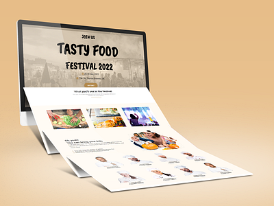 Tasty Food Festival 3d animation branding graphic design landing page logo motion graphics ui webdesign webinar website websitedesign