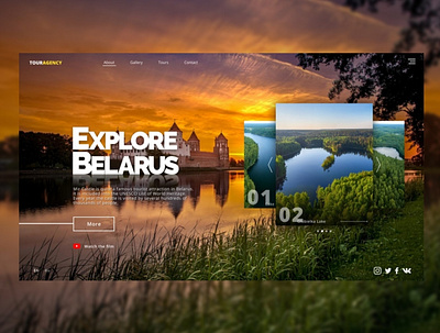 Travel Landing Page agency belarus design explore figma landing landing page photoshop tour travel web web design