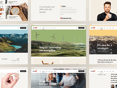 Yova Web UI Design art direction better world branding colors creative direction design fiftyseven finance graphic design investment mountain nature photography products props ui ux web website yova