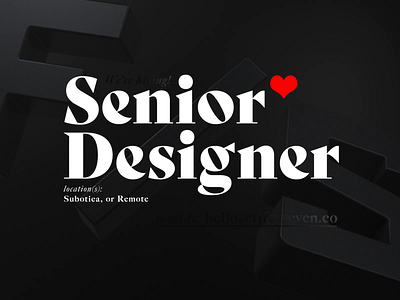 We are hiring — Senior designer alert balkan cv desiger fiftyseven interactive job portfolio product senior ui ux web yin yang