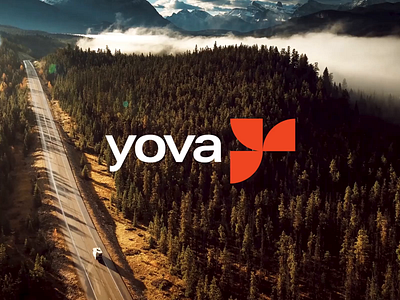 The Yova Logo alps brand strategy branding and identity financial forest green impact investing leaf logo logodesign mountain nature ocean responsibility river swiss world yova