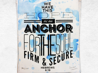 Anchor Screenprints poster screen screenprint type typography watercolor