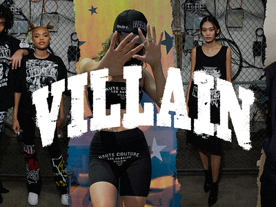 Villain Streetwear apparel clothing fashion fashion design logotype type typography