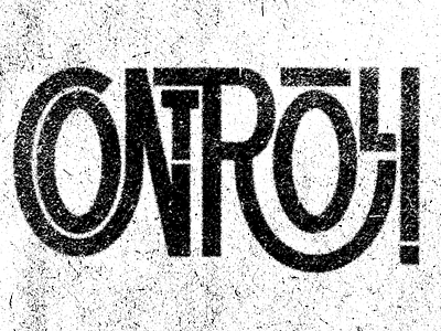 Control lettering texture type typography
