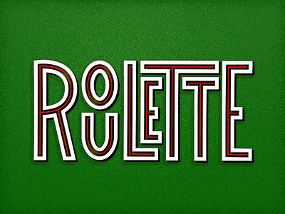 Roulette lettering letters texture type typography