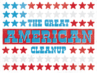 The Great American Cleanup america lettering letters texture type typography