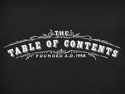 Table Of Contents black white bw lettering letters texture type typography