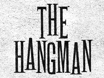 The Hangman color lettering texture type typography