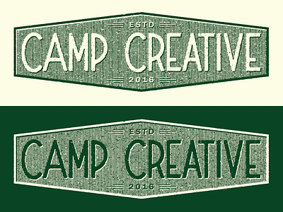 Camp Creative branding color lettering letters logo mark type typography vintage
