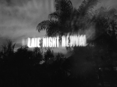 Late Night Revival Album badges color font lettering rough texture type typography vintage