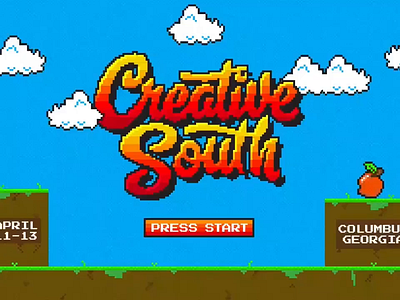 Creative South 2019 - Breakout 8bit color creativesouth cs19 design illustration logo pixel animation type typography video game