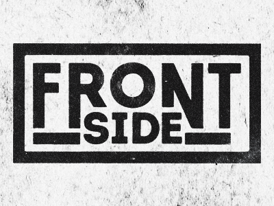 Frontside Logo bw logo texture type typography
