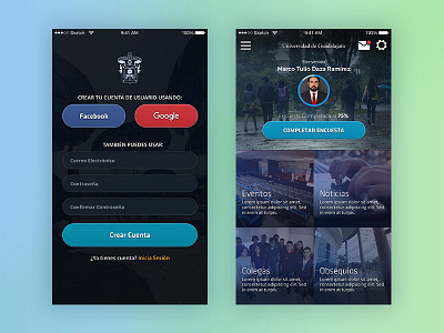 Universidad de Guadalajara - Alumni App app ux design