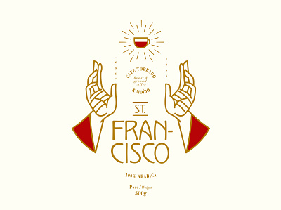 ST. Francisco Coffee label branding coffee design identity design label logo logodesign