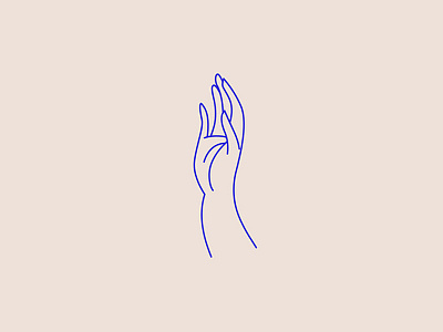 Hand branding hand icon