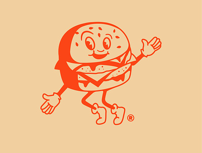 Matty's Old-Fashioned Burgers burger burger logo cartoon illustration red restuarant vintage