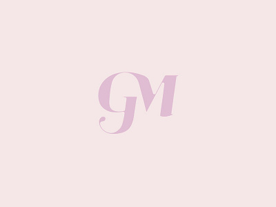 Monogram G+M custom lettering monogram pink wedding