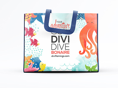 Shopping Bag - Underwater Design fish grocery bag underwater