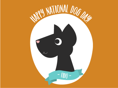 Happy National Dog Day! animations dog illustration