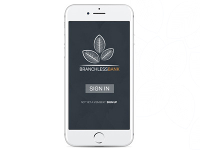 Branchless Bank App app banking ui ux