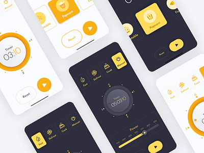 Microwave Oven App design figma ui ux vector