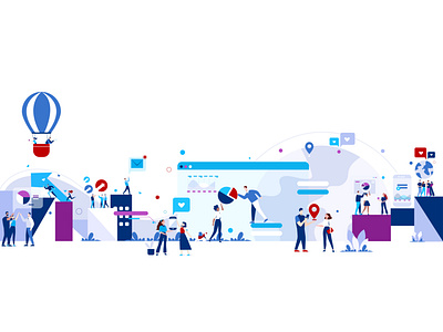 marketing analitycs illustration for landing page