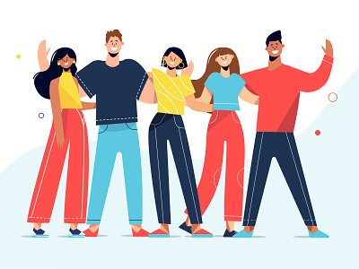 People hugging together character diversity happy hugging illustration lifestyle people people illustration vector vector illustration youth