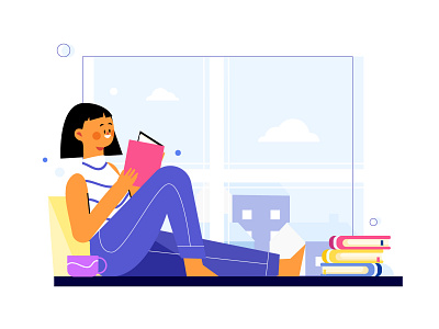 Knowledge First Project character education educational illustration insurance lifestyle people people illustration reading vector vector illustration