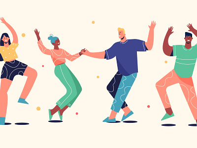 People dancing character dancing illustration lifestyle people people illustration vector illustration
