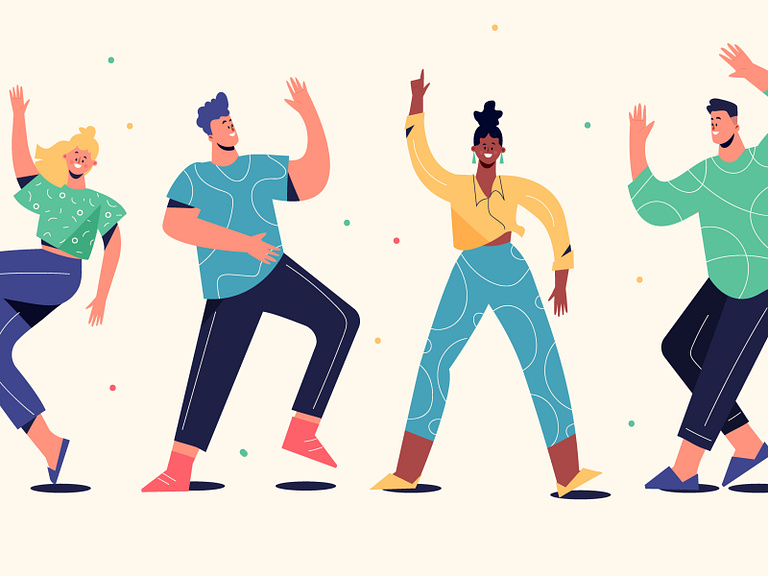 People Dancing 2 by Jessica Flores for Felic Art on Dribbble