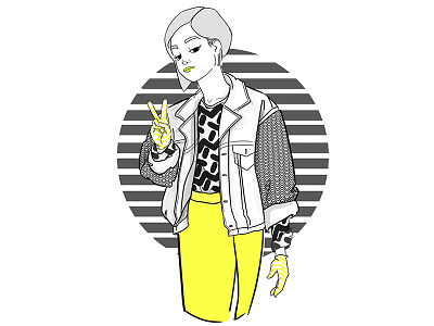 Peace fashion illustration illustration pattern