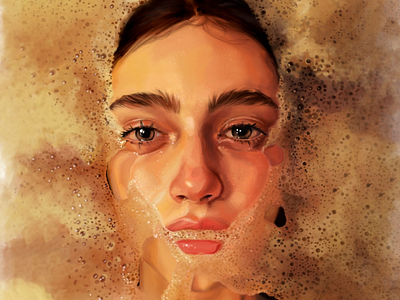 Keep breathing illustration portrait painting