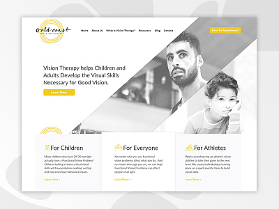 Gold Coast Vision Performance Homepage experience design ux visual design web design