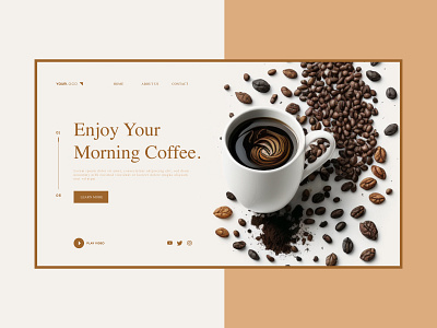 Coffee Website Design For Sale ai header design ai website app artificial intelligence branding coffee coffee website design graphic design illustration logo ui website design of coffee