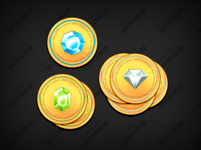 Some Coins coins diamond emerald gems gold jewels sapphire