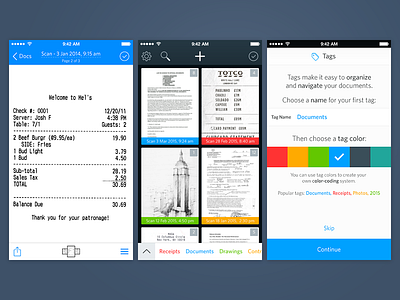 Scanner+ app design ios iphone mobile ui ux