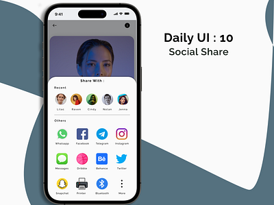 Daily UI :: 010 Social Share dailyui design figma graphic design ui ux