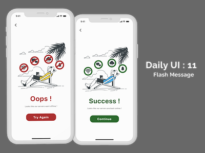 Daily UI :: Day 011 Flash Message dailyui design figma ui ux