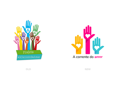 Love Chain - Logo Redesign branding brazil design hand hands icon logo logo design love redesign typography vector
