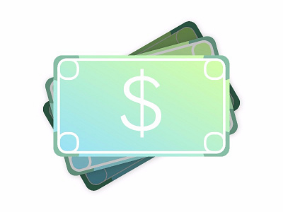 Money app art brazil design digital dollar gradient icon mobile money vector