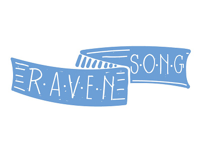 Ravensong Logo branding design illustration logo typography