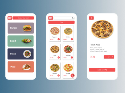 Online Food ui visual design